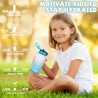 Gourde, 500ml Gourde Enfant, Gourdes Paille anti Fuite, Gourdes Graduée avec Marqueur de Temps, Gourd Sport pour Garçons&Filles,
