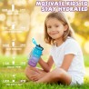 Gourde Enfant- 500ML- Gourde avec Slogan de Motivation, Gourdes Paille Enfant, Facile à Transporter, Bouteille Graduée anti Fuit