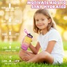 Gourde, 500ml Gourde Enfant, Gourdes Paille anti Fuite, Gourdes Motivation avec Marqueur de Temps, Gourd Reutilisable, Facile à 