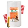 OFITURIA Papier Bulles Emballage 50cm x 10m – Kit Complet avec Cutter + 12 Étiquettes “FRAGILE” – kit déménagement complet, papi