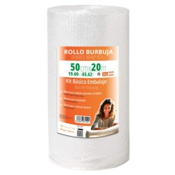 OFITURIA Papier Bulles Emballage 50cm x 20m – Kit de Base Rouleau Film Bulles Transparent pour Protection Colis – Papier Bulle R