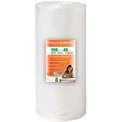 OFITURIA Papier Bulles Emballage 100cm x 40m – Kit de Base Rouleau Film Bulles Transparent pour Protection Colis – Papier Bulle 