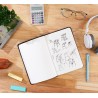 Amazon Basics Carnet classique, A5, ligné, Grand Format, noir