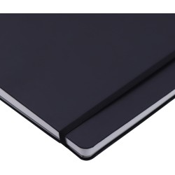 Amazon Basics Carnet vierge à couverture souple, Très Grand Format, 25 x 20 cm, Noir