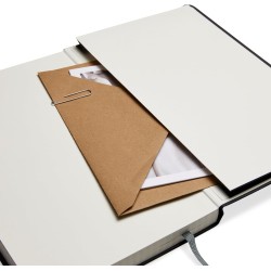 Amazon Basics Carnet classique, A5, vierge, Grand Format, noir