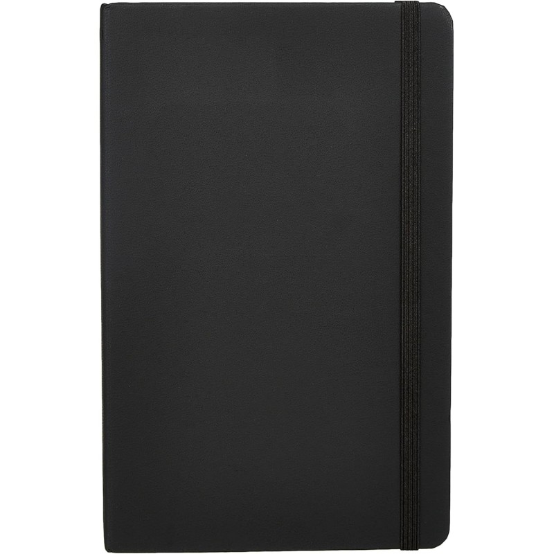 Amazon Basics Carnet classique, A5, quadrillé, Grand Format, noir