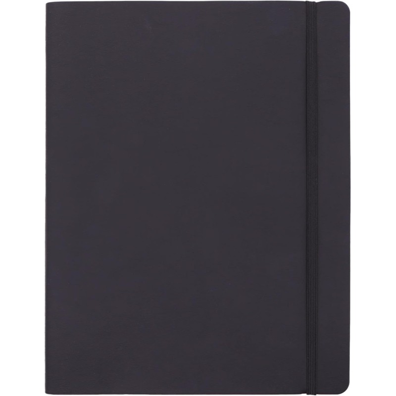 Amazon Basics Carnet quadrillé à couverture souple, Très Grand Format, 25 x 20 cm, Noir