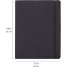 Amazon Basics Carnet quadrillé à couverture souple, Très Grand Format, 25 x 20 cm, Noir