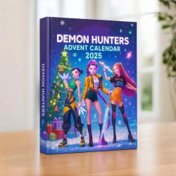 Calendrier de l'avent 𝐊-pop 𝐃emon 𝐇unters 2025, Figurines Collectibles, 24 Jours Cadeaux pour Garçons Filles Adolescents 24PC Fi