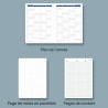 POPRUN Agenda 2026 Semainier A4 Grand Format 29,7 x 21 cm en Français - Couverture Souple en PU Cuir, Intervalles de 15 minutes,