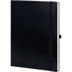 POPRUN Agenda 2026 Semainier A4 Grand Format 29,7 x 21 cm en Français - Couverture Souple en PU Cuir, Intervalles de 15 minutes,