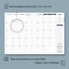 POPRUN Agenda 2026 Semainier A4 Grand Format 29,7 x 21 cm en Français - Couverture Souple en PU Cuir, Intervalles de 15 minutes,