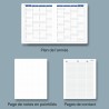 POPRUN Agenda 2026 Semainier A5 21,4 x 17,6 cm Version Française - Intervalles de 30 minutes, D'Jan 2026 à Déc 2026 12 Mois, Cou