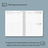 POPRUN Agenda 2026 Semainier 21 x 16,5 cm - Couverture Rigide Spirale, Vertical A5 Weekly Planner, D'Jan 2026 à Déc 2026-12 Mois