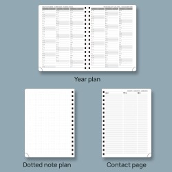 POPRUN Agenda 2026 Semainier 21 x 16,5 cm - Couverture Rigide Spirale, Vertical A5 Weekly Planner, D'Jan 2026 à Déc 2026-12 Mois