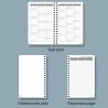 POPRUN Agenda de Poche 2026 A6 Semainier 16 x 10,5 cm - Couverture Rigide Spirale, Petit Agenda, D'Jan 2026 à Déc 2026-12 Mois, 