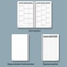 POPRUN Agenda de Poche 2026 A6 Semainier 16 x 10,5 cm - Couverture Rigide Spirale, Petit Agenda, D'Jan 2026 à Déc 2026-12 Mois, 