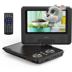 Yoton Lecteur DVD Portable Voiture 9,5" avec Écran Pivotant HD 7,5", Batterie Rechargeable 4-6h, Compatible USB/SD/Synchro TV, H