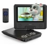 Yoton Lecteur DVD Portable Voiture 9,5" avec Écran Pivotant HD 7,5", Batterie Rechargeable 4-6h, Compatible USB/SD/Synchro TV, H