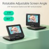 Yoton Lecteur DVD Portable Voiture 9,5" avec Écran Pivotant HD 7,5", Batterie Rechargeable 4-6h, Compatible USB/SD/Synchro TV, H