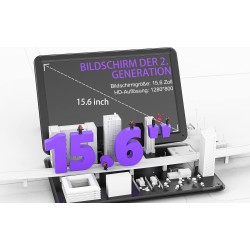 Lecteur DVD Portable 17,5" avec Grand écran HD 15,6", Batterie Rechargeable 6 Heures, Prise en Charge USB/Carte SD/synchronisati