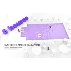 Lecteur DVD Portable 17,5" avec Grand écran HD 15,6", Batterie Rechargeable 6 Heures, Prise en Charge USB/Carte SD/synchronisati
