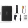 Lecteur DVD Portable 17,5" avec Grand écran HD 15,6", Batterie Rechargeable 6 Heures, Prise en Charge USB/Carte SD/synchronisati