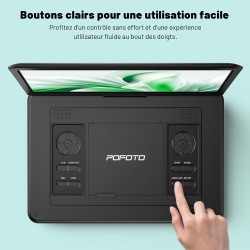 Lecteur DVD Portable 17,5'' avec Écran Pvotant HD 15,6", 6h Autonomie, Compatible Multiformat Disques/SD/USB, sans Région, Mémoi