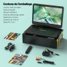 Lecteur DVD Portable 17,5'' avec Écran Pvotant HD 15,6", 6h Autonomie, Compatible Multiformat Disques/SD/USB, sans Région, Mémoi