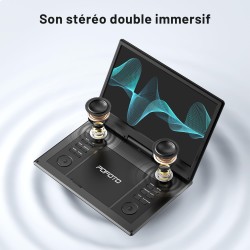 Lecteur DVD Portable 15,7" avec Écran Pvotant HD 14,1", 6h Autonomie, Compatible Multiformat Disques/SD/USB, sans Région, Mémoir
