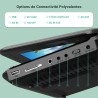 Lecteur DVD Portable 9,5" avec écran pivotant HD 7,5" pour Voiture et Enfants, Autonomie 4-6 Heures, Support Multiformat Disques