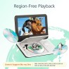 Yoton Lecteur DVD portable 12,5" avec écran pivotant HD 10,5" pour voiture et enfants, avec chargeur de voiture, prend en charge
