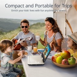 Yoton Lecteur DVD portable 12,5" avec écran pivotant HD 10,5" pour voiture et enfants, avec chargeur de voiture, prend en charge