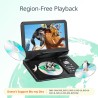 Yoton Lecteur DVD Portable 12,5" avec écran pivotant HD 10,5" pour Voiture et Enfants, avec Chargeur de Voiture, Prend en Charge