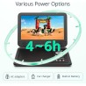 Yoton Lecteur DVD Portable 12,5" avec écran pivotant HD 10,5" pour Voiture et Enfants, avec Chargeur de Voiture, Prend en Charge