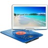 YOOHOO Lecteurs DVD Portables 16,9" avec Grand écran LCD pivotant de 14,1" Lecteurs DVD de Voyage pour Enfants Adaptateur de Voi
