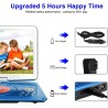 YOOHOO Lecteurs DVD Portables 16,9" avec Grand écran LCD pivotant de 14,1" Lecteurs DVD de Voyage pour Enfants Adaptateur de Voi