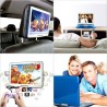 YOOHOO Lecteurs DVD Portables 16,9" avec Grand écran LCD pivotant de 14,1" Lecteurs DVD de Voyage pour Enfants Adaptateur de Voi