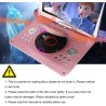 YOOHOO Lecteur DVD Portable 14 Pouces avec contrôleur Remore, Batterie Rechargeable Haute résolution, Lecteur DVD Grand Format é