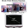 YOOHOO Lecteur DVD Portable 14 Pouces avec contrôleur Remore, Batterie Rechargeable Haute résolution, Lecteur DVD Grand Format é