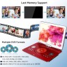 YOOHOO Lecteurs DVD Portables 16,9" avec Grand écran LCD pivotant de 14,1" Lecteurs DVD de Voyage pour Enfants Adaptateur de Voi