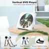 Mini Lecteur DVD pour TV, 1080P Compact Lecteur DVD Multizone avec Port HDMI/AV Sortie, NTSC/PAL, Portable Lecteur CD Player pou