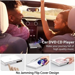 Mini Lecteur DVD pour TV, 1080P Compact Lecteur DVD Multizone avec Port HDMI/AV Sortie, NTSC/PAL, Portable Lecteur CD Player pou