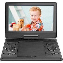 Lecteur DVD Portable 14,9'' avec écran HD 12,1'', Batterie Rechargeable, Prise en Charge du Transfert USB/SD/AV, synchronisation