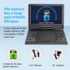 Lecteur DVD Portable 14,9'' avec écran HD 12,1'', Batterie Rechargeable, Prise en Charge du Transfert USB/SD/AV, synchronisation