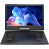 Yoton Lecteur DVD Portable Voiture 16,9" avec Écran HD 14,1" - Autonomie 6h, Lecteur Multizone, Mémoire de Lecture, Compatible U