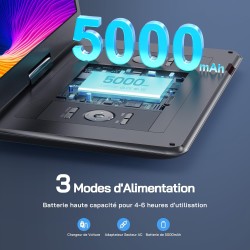 WOLFANG Lecteur DVD Portable 17,5" avec Écran HD 15,6", Batterie 5000mAh, sans Restriction Géographique, Deux Haut-Parleurs Stér