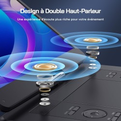 WOLFANG Lecteur DVD Portable 17,5" avec Écran HD 15,6", Batterie 5000mAh, sans Restriction Géographique, Deux Haut-Parleurs Stér
