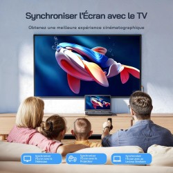 WOLFANG Lecteur DVD Portable 17,5" avec Écran HD 15,6", Batterie 5000mAh, sans Restriction Géographique, Deux Haut-Parleurs Stér