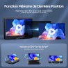 WOLFANG Lecteur DVD Portable 17,5" avec Écran HD 15,6", Batterie 5000mAh, sans Restriction Géographique, Deux Haut-Parleurs Stér